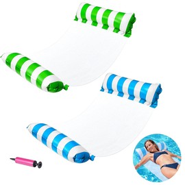 PTZMZB 2-Piece water hammock, swimming pool floating lounge chair, adult inflatable swimming pool floating object, water swimming pool floating bed hammock.