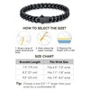 ChainsHouse Black Bracelets for Men 7mm 7.5 Inch Stainless Steel
