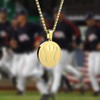 seensea Sports Pendant Necklace Baseball Inspirational Bible Verse Luke 1:37