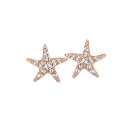 Elli Women's Earrings Starfish Beach Beach with Crystal, Silver, Crystal