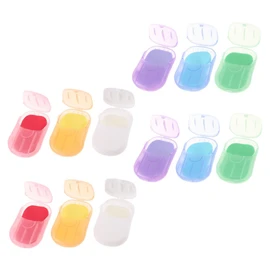TOVINANNA Travel Wash Male Reusable Portable Camping Soap Sheets Outdoor Products 12 Boxes Soap Sheets