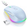 PEIOUS Wireless Mouse Jiggler - LED Wireless Mice with Build-in