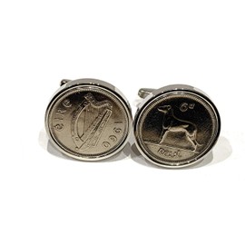 1960 Original Irish 6d Sixpence birthday/Anniversary Cufflinks ideal for a 65th birthday