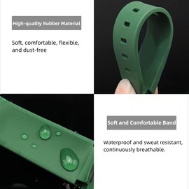 Danxancy Curved End Rubber Watch Strap Compatible with Omega Swatch Moonswatch Speedmaster Planet Series for Men Women