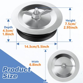 Dreyoo 2 Pcs 6 Inch End of Pipe Gripper Mechanical Plug, Steel Drain Pipe Cover with Galvanized Screw and Wing Nut for Outdoor Sewer Clean Out Drain