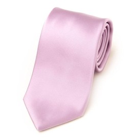 Style Equal Necktie, 100% Silk, Made in Japan, For Weddings, Business, Plain, Kyotango Weave, lavender