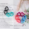 Qmcandy 6 Pairs Acrylic Heart Shape Ear Tunnels Plugs Colorful
