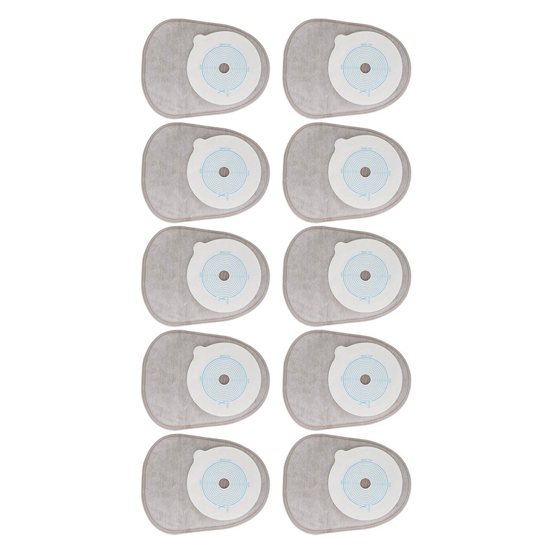 10pcs Adhesive Colostomy Pouch Lock Disposable Drainable Medical Ostomy Bag