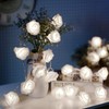 VIPMOON Rose Flower String Lights,2M 20LED Battery Operated Romantic String