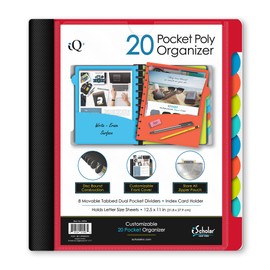 iScholar 20 Pocket Folder with Zipper Pouch, Color May Vary