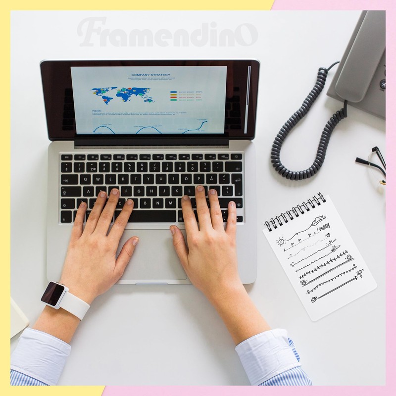 Framendino, 6 Pack Sublimation Notebook Blanks Top Spiral Note Books