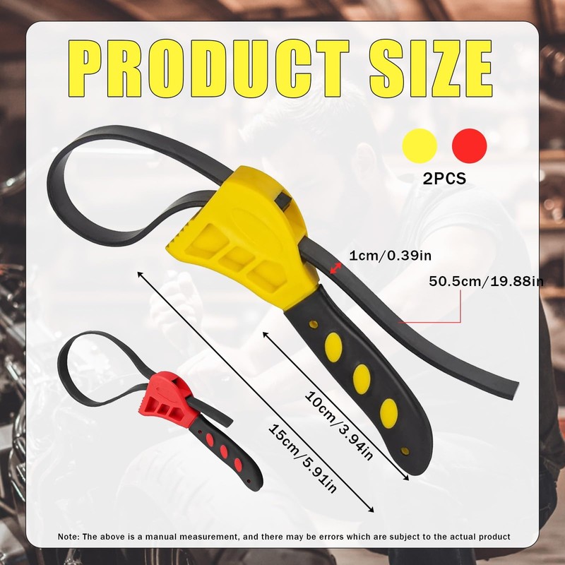 XLTXWD 2PCS Strap Wrench, Filter Strap Adjustable Heavy Duty for