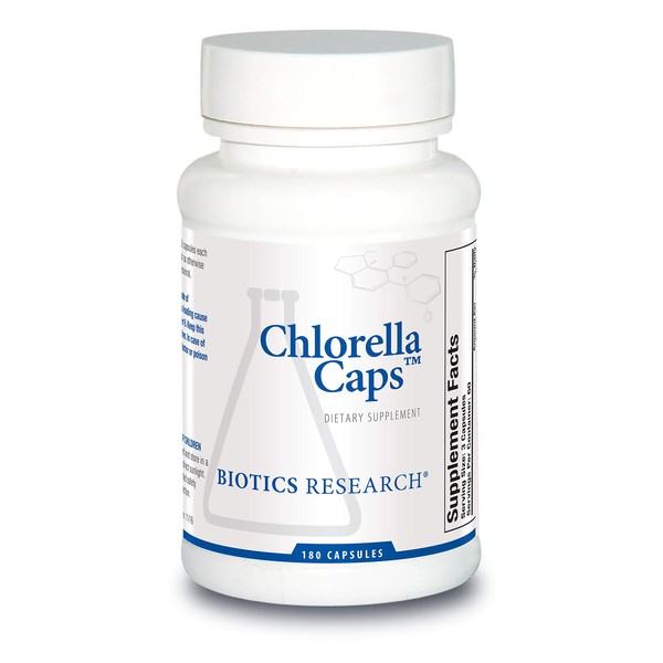 BIOTICS Research Chlorella Capsules Chlorella Supplements for Digestion, Detox, and Immune Support 180 Capsules