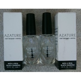 AZATURE Black Diamond Clear Top-Coat Nail Polish X Two  ~ NEW