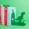 balvi Jurassic Bookend Green Based on Stories about Dinosaurs Metal