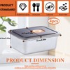 Betinyar 4pcs Stainless Steel Food Containers with Lids, Reusable Food