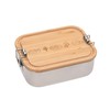 LÄSSIG Children's Lunch Box Stainless Steel and Bamboo Breakfast Box