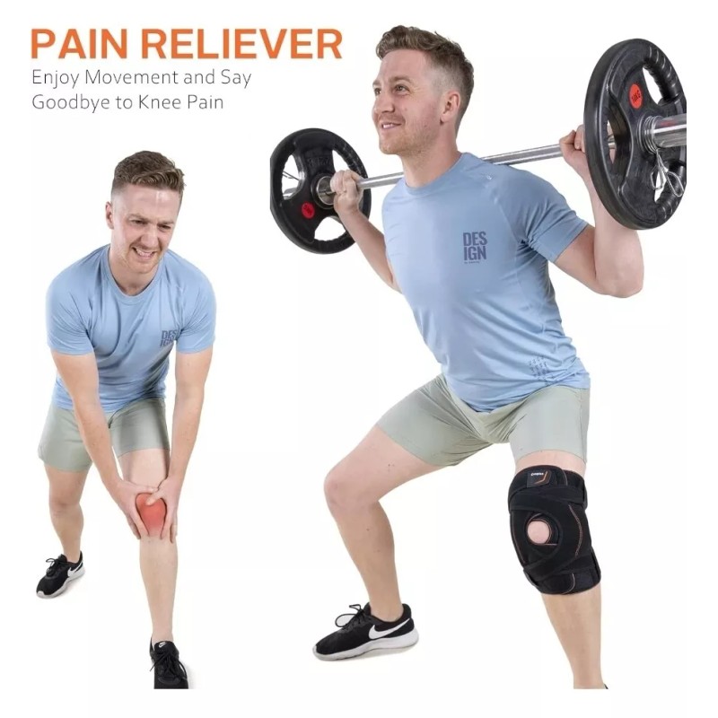 Omples Hinged Knee Brace Support Wrap For Sprains, Arthritis, Meniscus