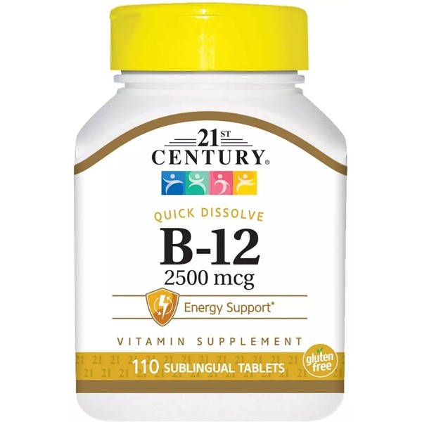 21st Century Vitamina B12 Sublingual Premium 2500 Mcg 110 Tabs Eg Bb09