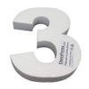 DecoPorex Polystyrene Number 3 Height 20cm for Decorations, Crafts, Birthdays