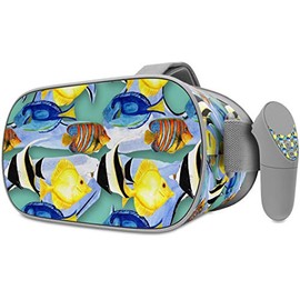 Decal Style Skin Wrap Compatible with Oculus Go Headset - Tropical Fish 01 Seafoam Green (Oculus NOT Included)