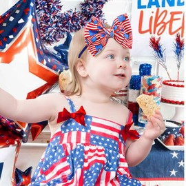 YanJie Velvet Baby Bows Nylon Headbands Handmade Girl Bows Stretchy Baby Headbands Hairbands Hair Bows Accessories for Girls Infants Toddlers Child (red)