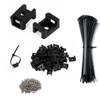 Cable Zip Tie Mounts Kit - 120 Set Wire Cable