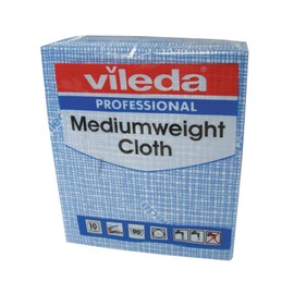 Vileda 106399 Medium Weight Cloth, Blue (Pack of 10)