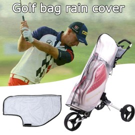Golf Bag Rain Cover, PVC Trolley Rain cover Outdoors Portable Golf Bag Protection Rain Cape Waterproof Windproof Golf Rain Hood Raincoat for Golf Bags Push Carts