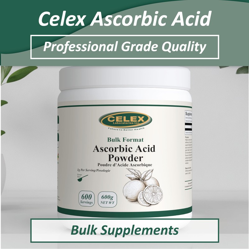 CELEX Ascorbic Acid Powder 600g NET WT 600 Servings |