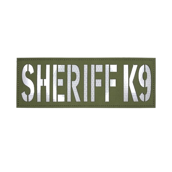 uuKen Reflective Sheriff K9 Laser Cut Patch 8.5"x3" with Hook