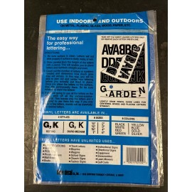 Graphic Products Duro 1/2-inch Gothic Vinyl Letters and Numbers Set, Blue