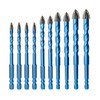 10pcs Masonry Diamond Drill Bits,BeQell 1/4"-1/2" Concrete Diamond Hole Saw