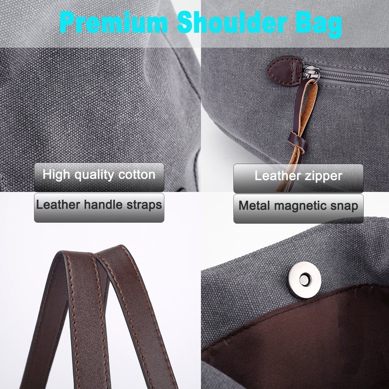 DOURR Bolso de hombro para mujer, multibolsillos, de moda, de
