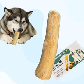 Plumbus McGee Set of 1 Coffee Wood Dog Chew Stick Toy for Dog, Natural and Real Wooden Bone Sticks for Pets, Safe Dental Cleaning Chews, Pets Health, Teeth Cleaning and Relieve Stress (Large)