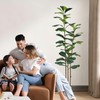 6ft Artificial Fiddle Leaf Fig Tree with Green Moss