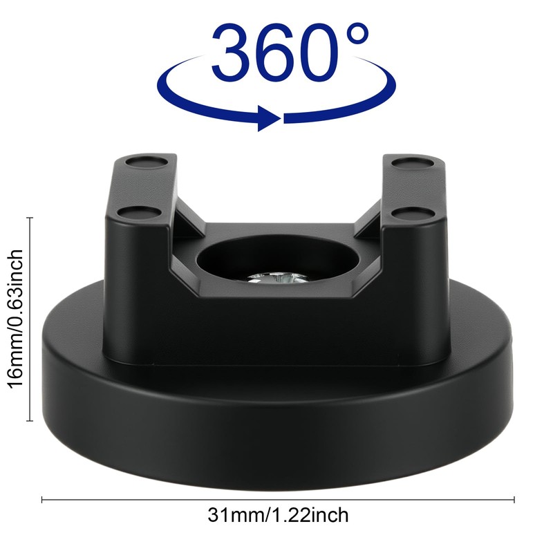 Yookeer Magnetic Zip Tie Mount Base Black Magnetic Cable Clips