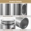 6-Pack Stainless Steel Kitchen Countertop Jar Set with Glass Clear