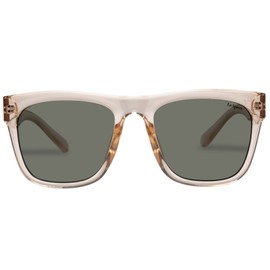 Le Specs Impala Sunglasses for Men and Women Rectangular Frame Shape with UV Protection, Green Mono/Sand