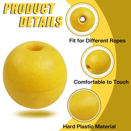 VATEICO Rope Floats Marine,4pcs/8pcs Deep Water Oval Water Float Fishing Marker Buoys for Water Ski Ropes Anchor Lines Boats Swimming Kayak Crabbing Trail Dock Pool Yellow HY7-8PCS