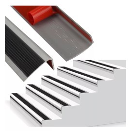 Socein *Socein Vinyl Stair Nosing Stair Edging Self Adhesive Stair Edge Protector, 20ft