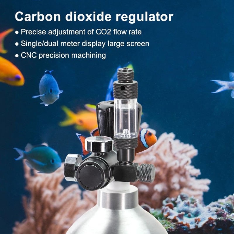 DONGKER Aquarium CO2 Pressure Reducer, Aquarium CO2 Pressure Regulator Valve,