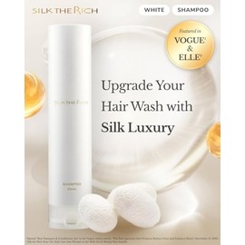 SILK THE RICH Champú, champú hidratante y reparador para el cabello para mujeres y hombres, hidratante para cabello seco, dañado, teñido y sin sulfato