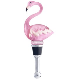 LSArts Flamingo Resin Bottle Stopper, 5", Multicolor