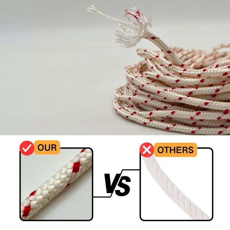 YGQ Pull Rope Starter Rope 3.0 mm Replacement Rope 1/8