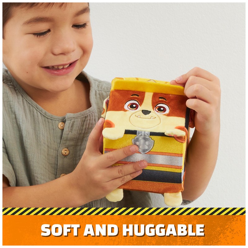 Rubble & Crew Stuffed Animals, Rubble, 4-Inch Cube-Shaped Plush Toy