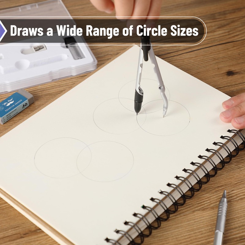 Mr. Pen- Convertible Compass, Extra Lead Refills, Compass Geometry Tool,