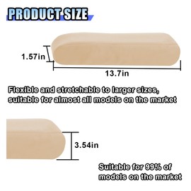 KITUREK 2PCS Car Front Seat Armrest Covers, Auto Seat Arm Rest Protector Replacement, Soft Elastic Fabric Armrest Covers, Vehicle Interior Decor Accessories (Beige)