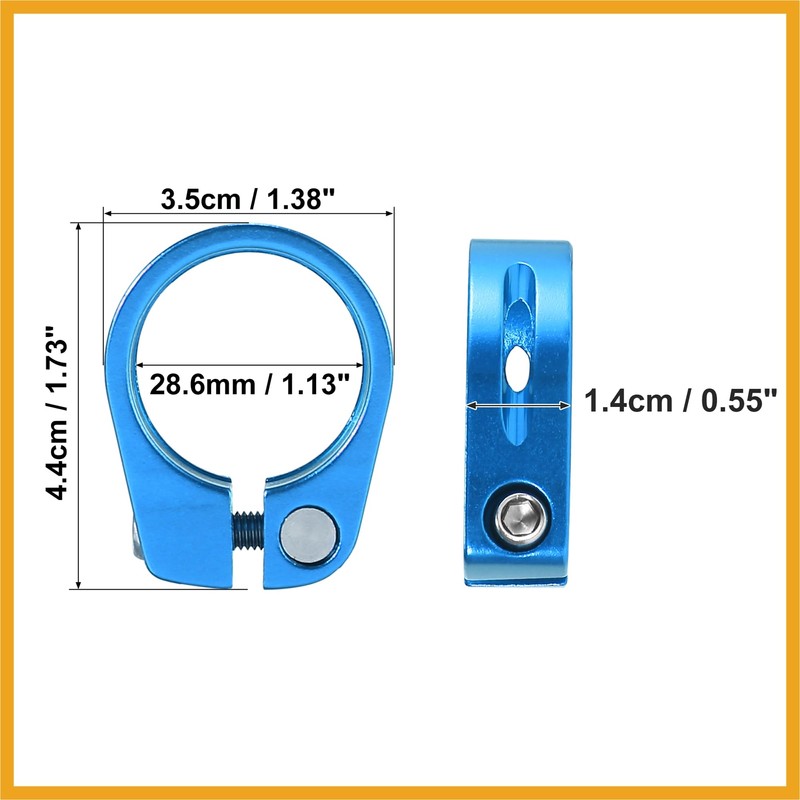 Partuto 28.6mm Aluminium Alloy Bicycle Seat Post Clamp Seat Post