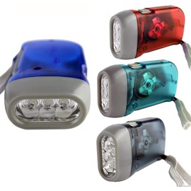 4 Pack Hand Crank Flashlight , Powerful Emergency Light Safety Tool With 3 LED White Light , No-Battery Required , Mini Lamp Torch Fire Translucent Case For Camping , Home Power Outage , Car , Office